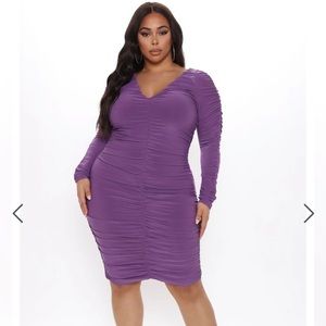 Purple - Mini Dress - 1X